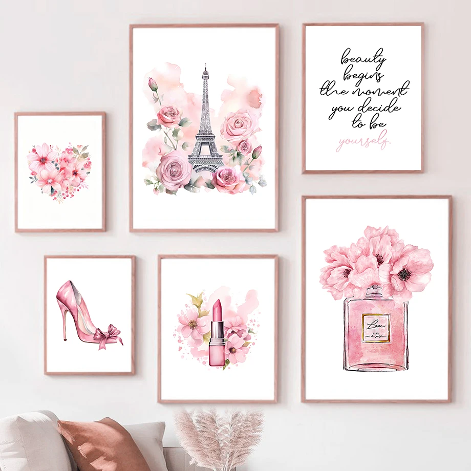 Photography Trend - Paris Moda sanat posterleri Pembe Eyfel