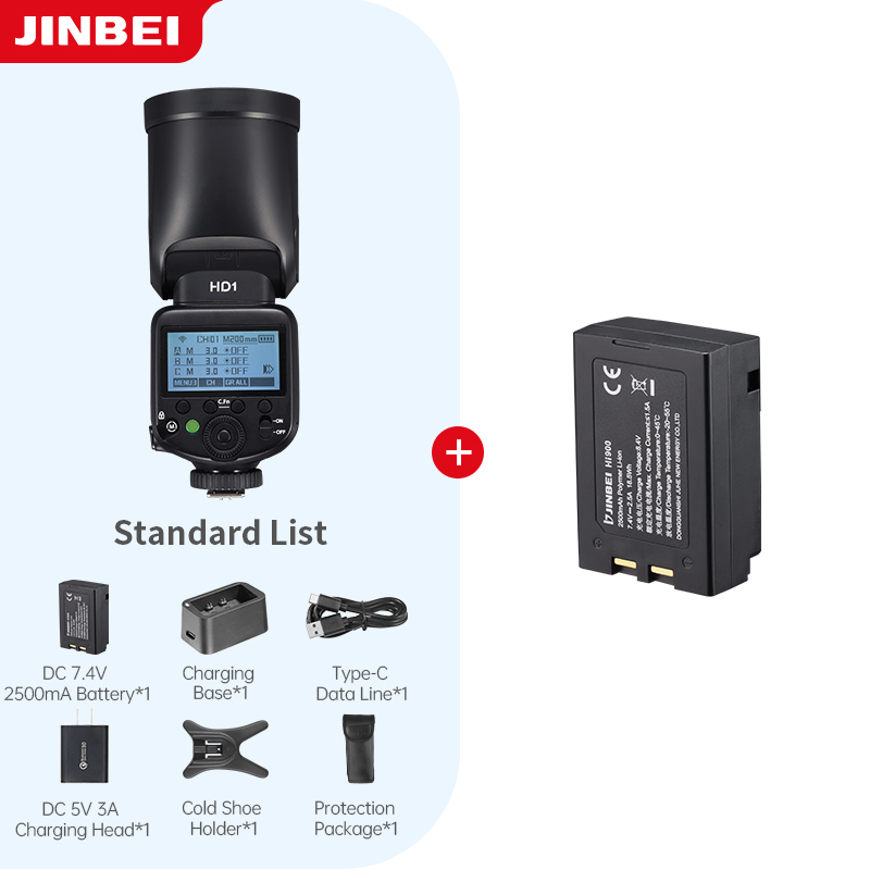 Photography Outdoor - JINBEI HD-1 Yuvarlak Başlıklı HSS Speedlite