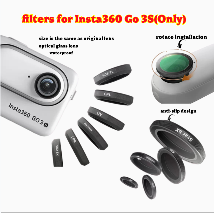 Insta360 Camera Go 3 - Optik Cam Lens Filtreleri Insta360 GO