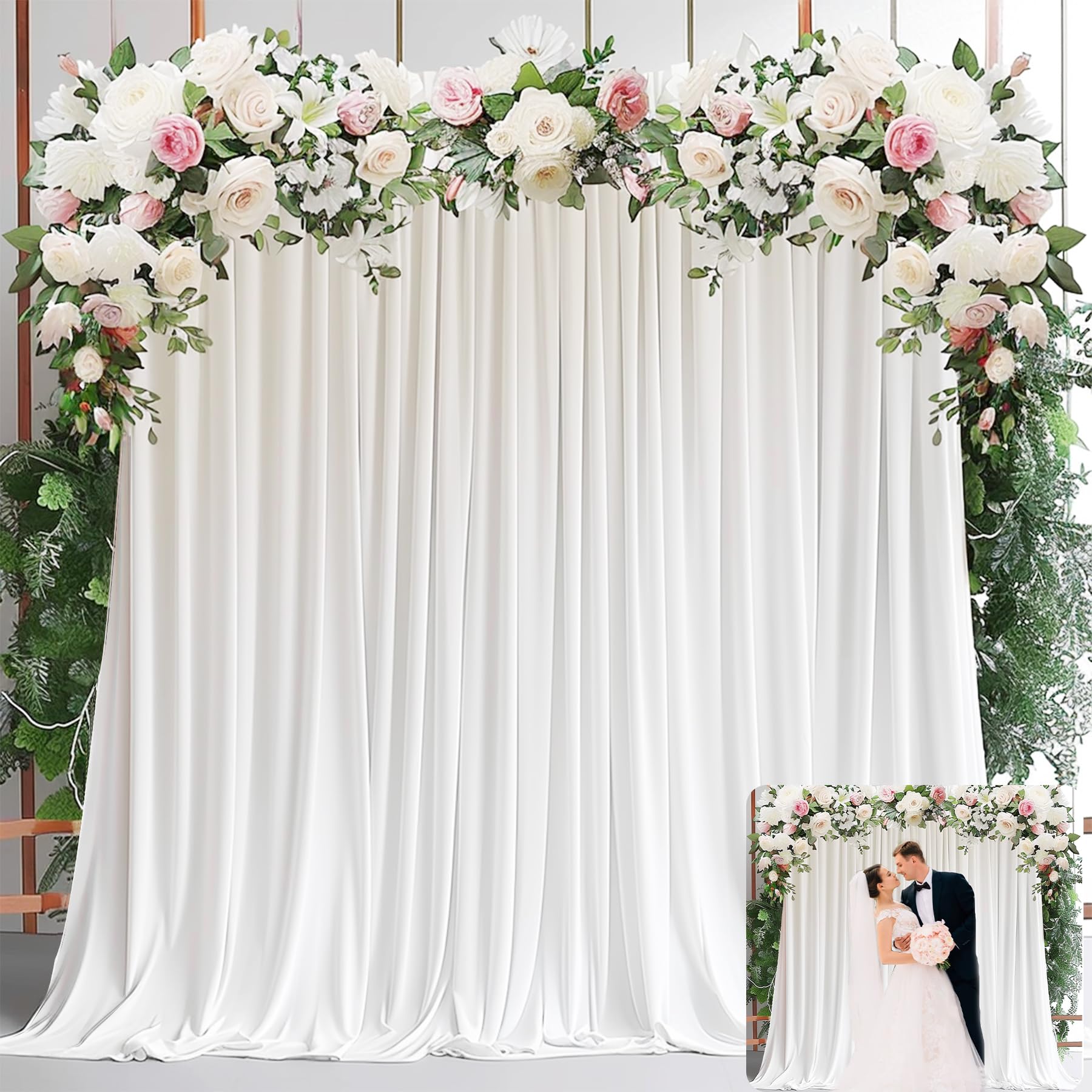 Photography Wedding - Partiler için Beyaz Zemin Perdeleri -