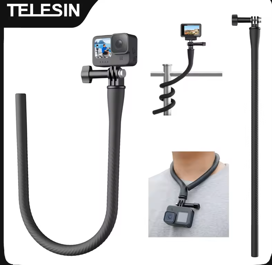 Insta360 Camera Go 3 - TELESIN Kamera Esnek Montaj Kelepçesi GoPro