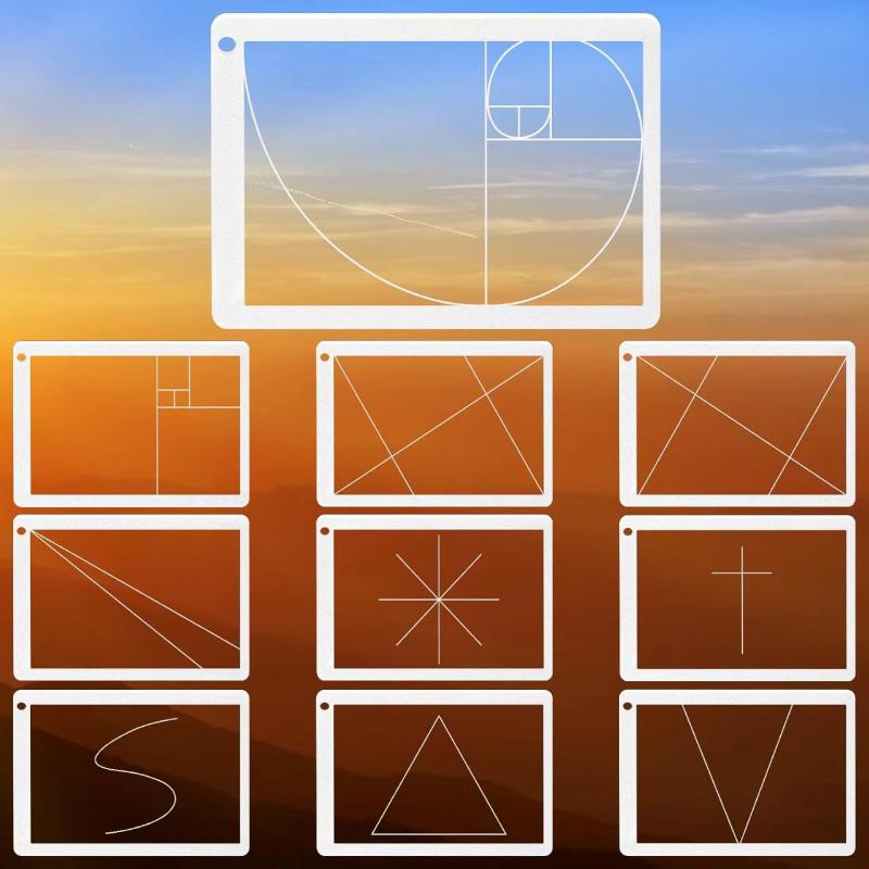 Photography Golden Ratio - Fibonacci Vizörü Altın Oran Cetveli Çizim
