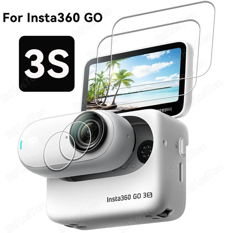 Insta360 Camera Go 3 - Temperli Cam LCD Ekran Koruyucu Lens