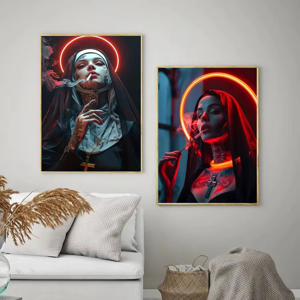 Moda Kız Dövme Rahibe Kanvas p - Photography Trend incelemesi ve fiyatı