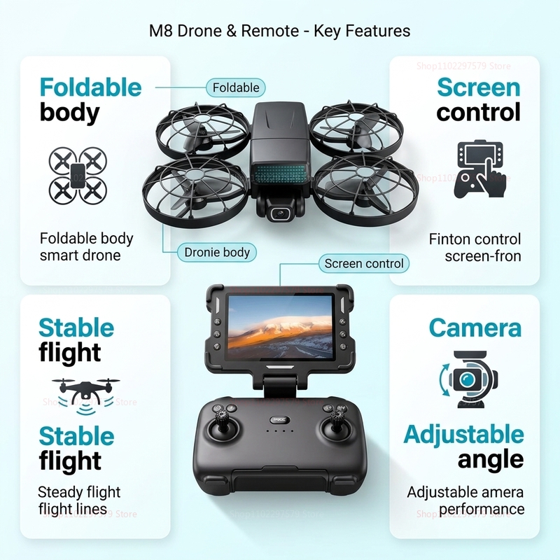 Yeni Drone'lar M8 GPS 8K Profe - Photography Pro incelemesi ve fiyatı